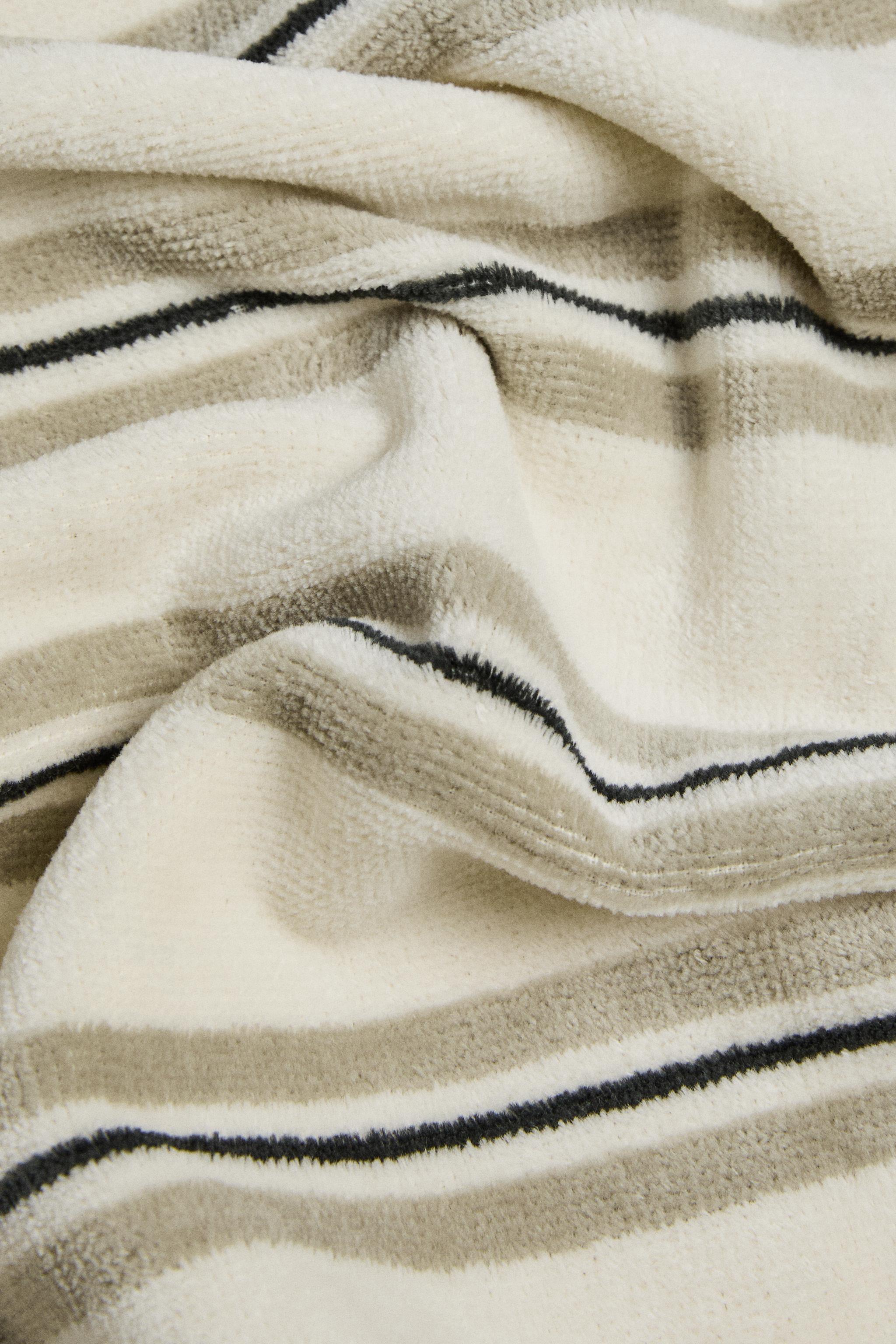 VELOUR BEACH TOWEL WITH COMBINED STRIPES